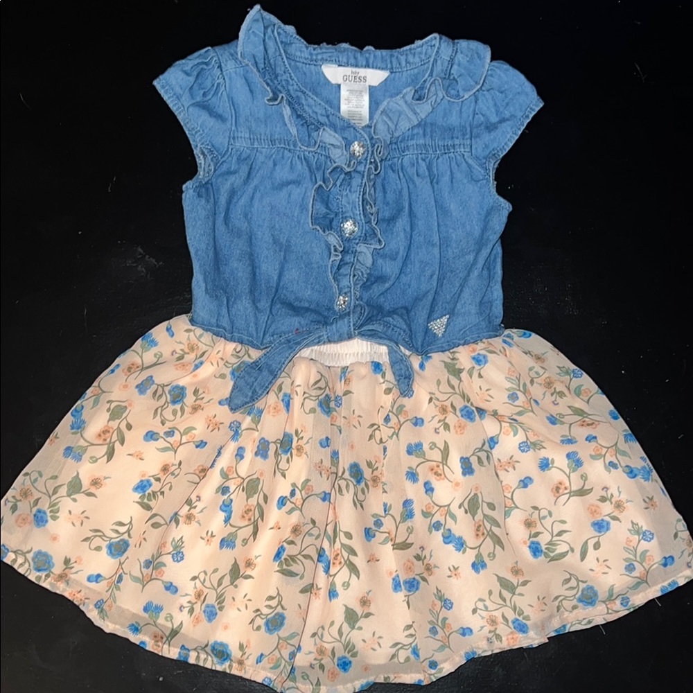 GUESS Denim Top and Floral Skirt Set